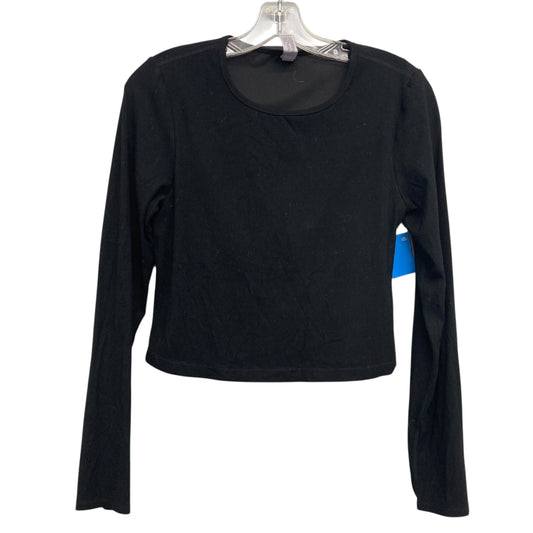 Athletic Top Ls Crewneck By Yogalicious In Black, Size:L