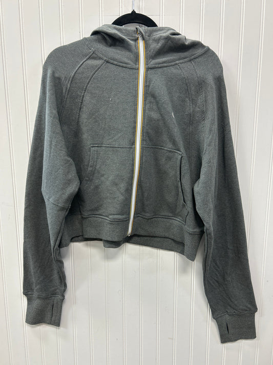 Athletic Jacket By Zyia In Grey, Size:L