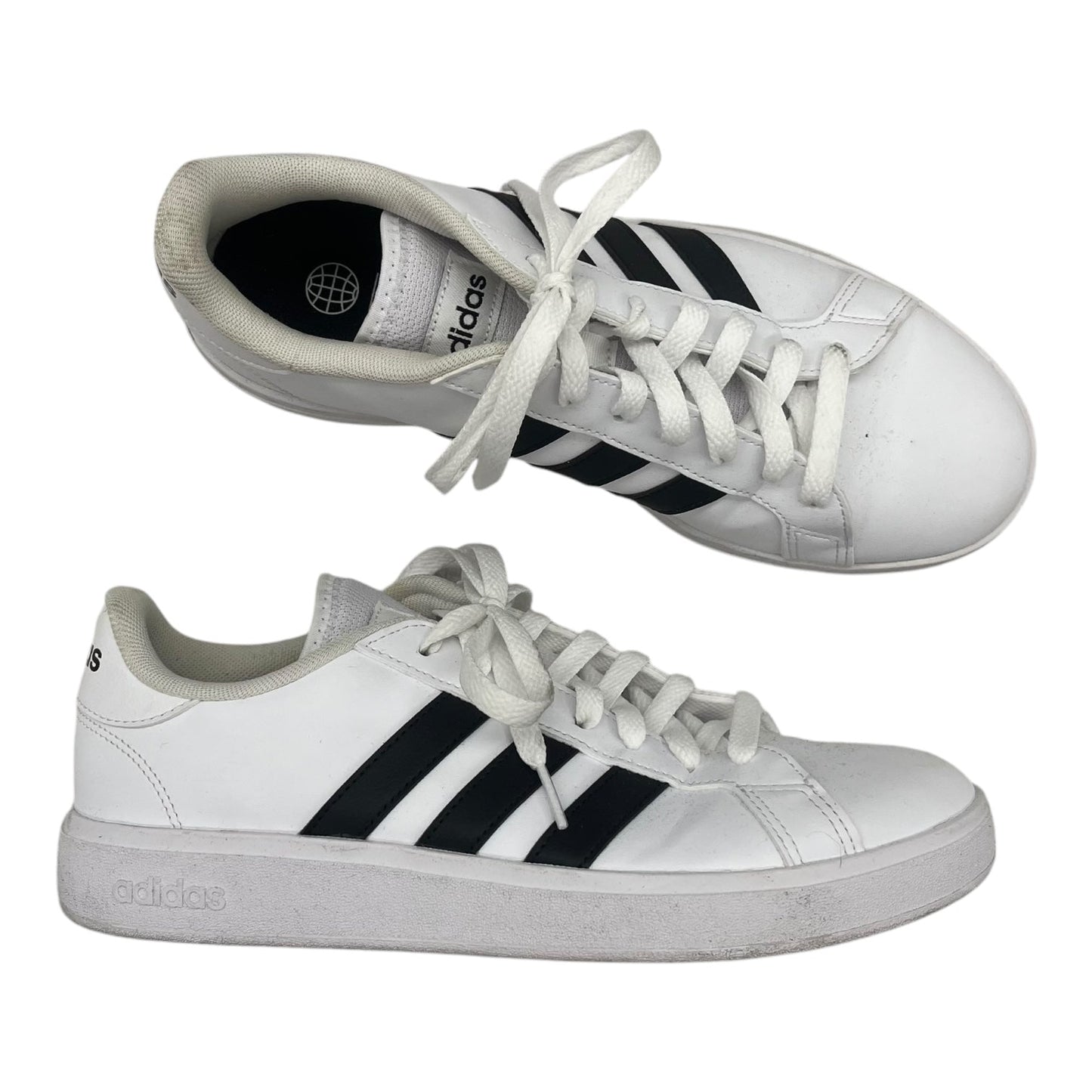 Shoes Sneakers By Adidas In White & Yellow, Size:9