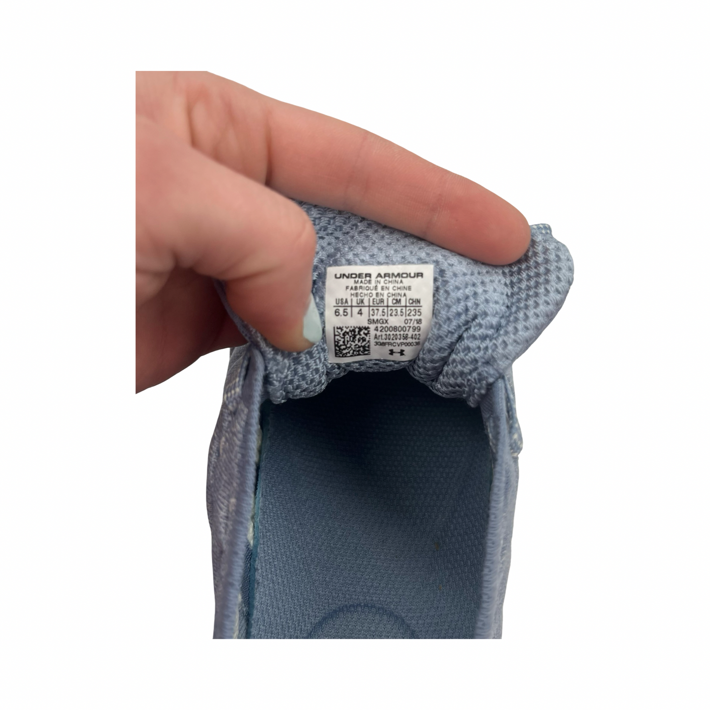 Shoes Athletic By Under Armour In Blue, Size:6.5