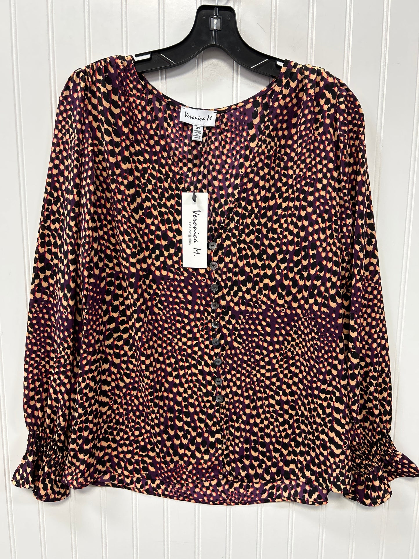 Blouse Ls By Veronica M In Purple, Size:Xs