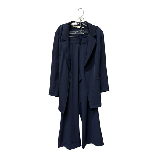 Pants Set 2Pc By Cme In Navy, Size:18