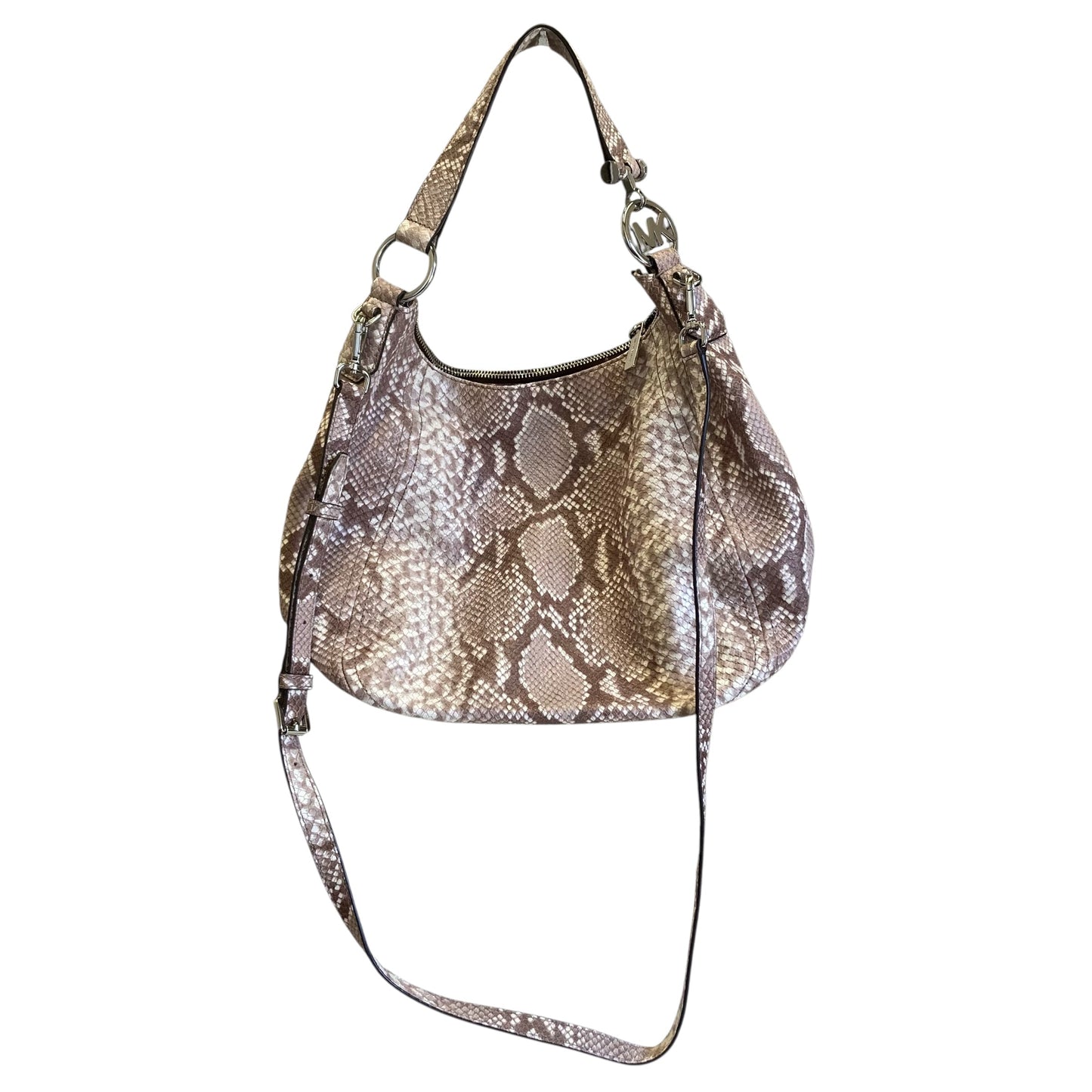 Handbag Designer By Michael Kors In Snakeskin Print, Size:Medium