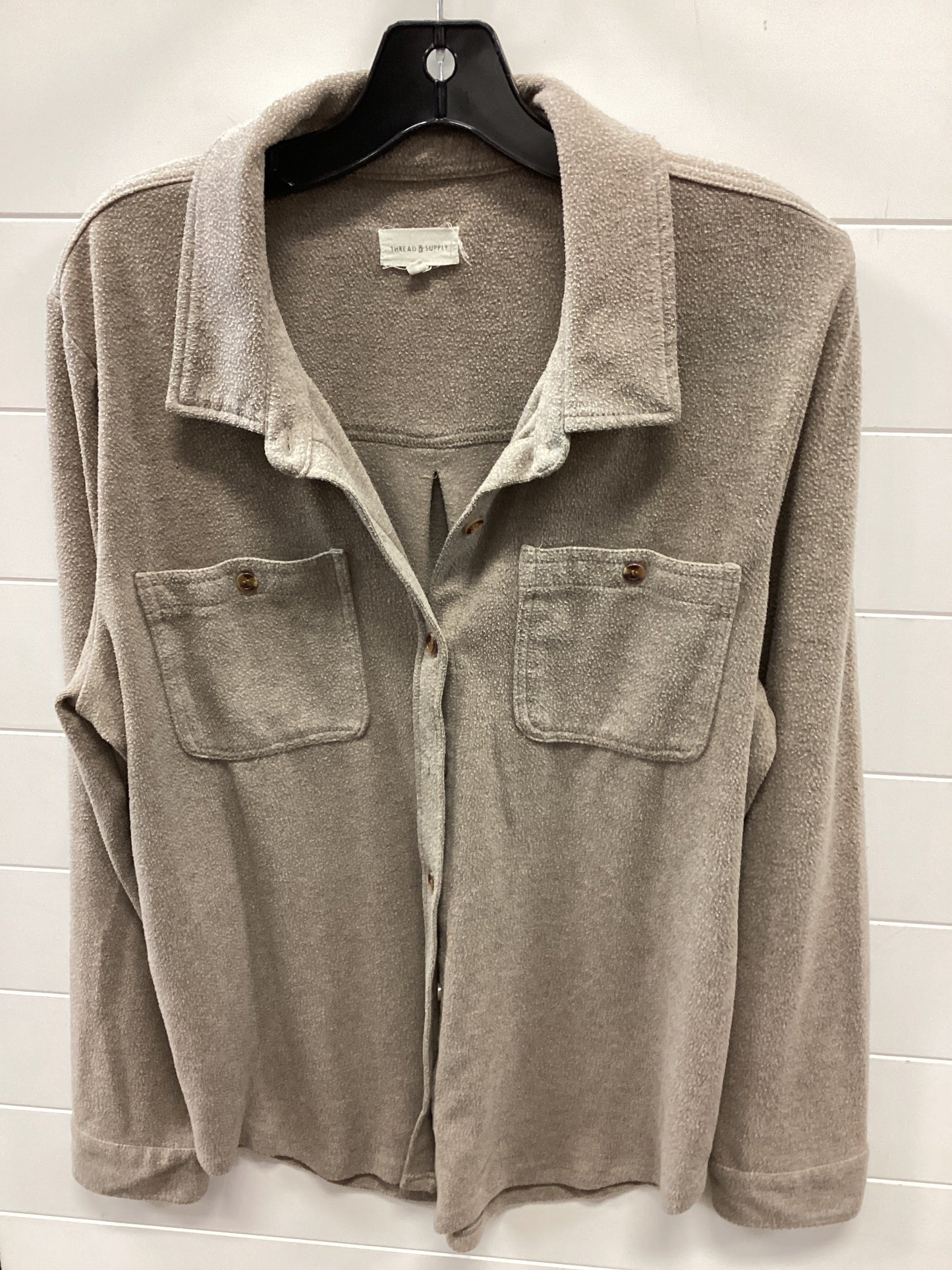 Jacket Shirt By Thread And Supply In Tan, Size:Xl
