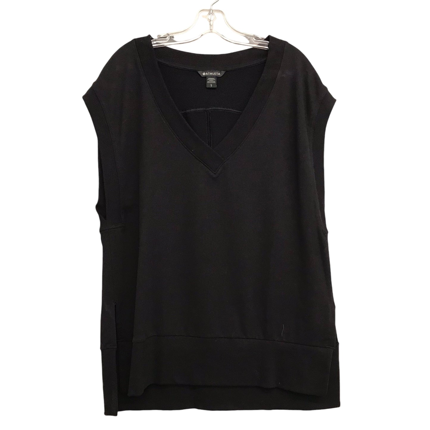 Top Sleeveless By Athleta In Black, Size:L