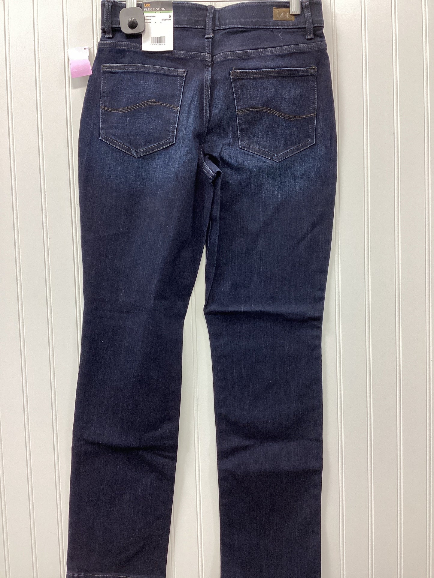 Jeans Straight By Lee In Blue Denim, Size:6