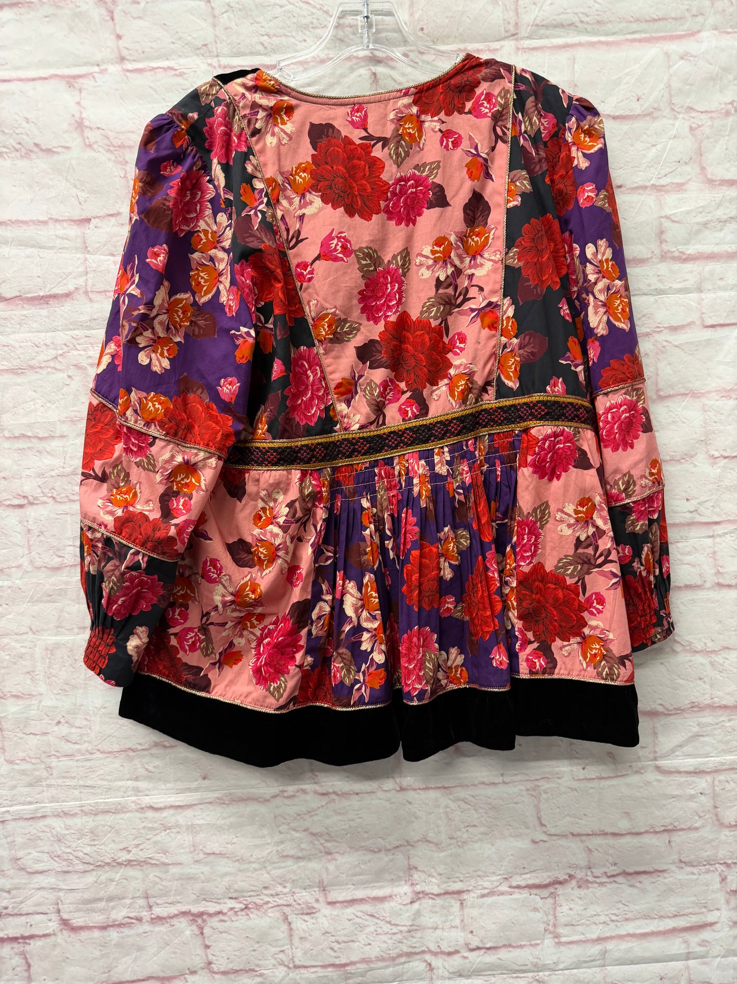 Top 3/4 Sleeve By Johnny Was In Floral Print, Size:Xl