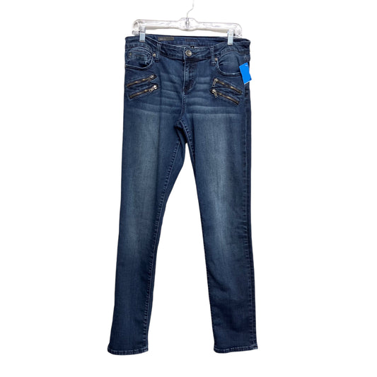 Jeans Skinny By Kut In Blue Denim, Size:8