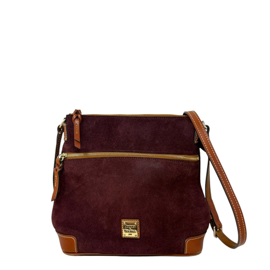 Suede Letter Carrier Crossbody Designer By Dooney And Bourke, Size: Medium