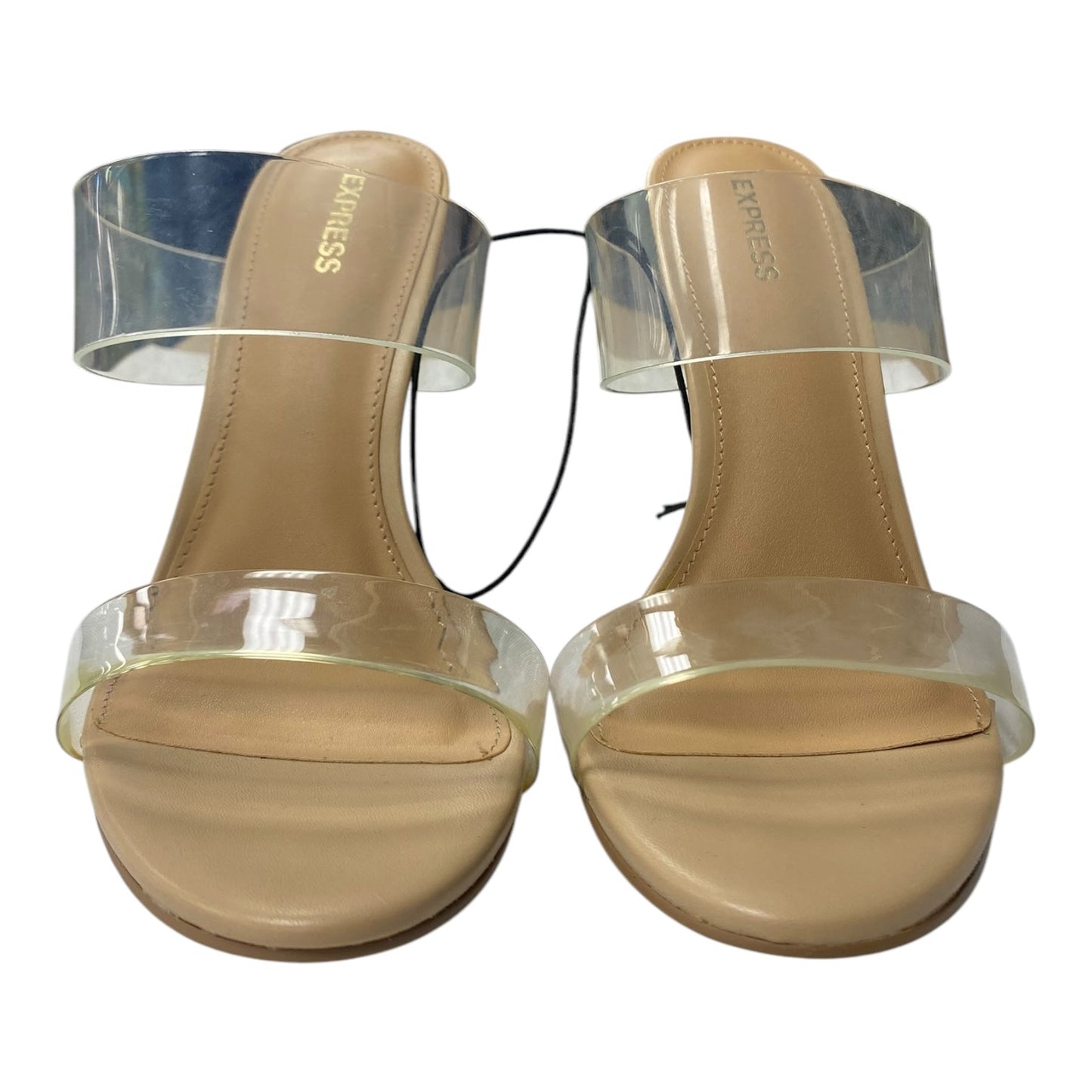 Sandals Heels Stiletto By Express In Tan, Size:8