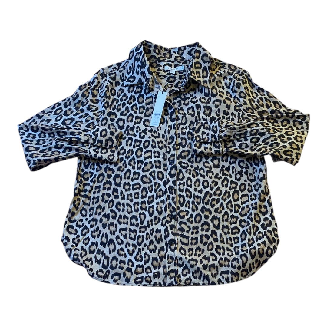 Top Ls By Chicos In Animal Print, Size:8