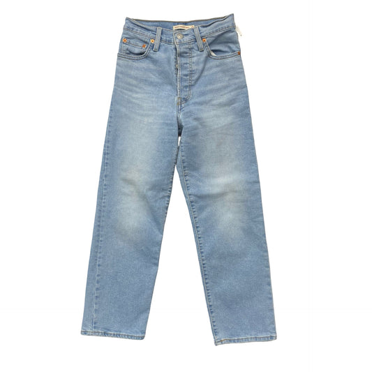 Jeans Straight By Levis In Blue Denim, Size:0