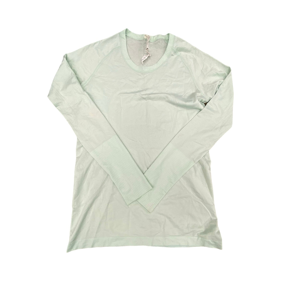 Athletic Top Ls Crewneck By Lululemon In Green, Size:10