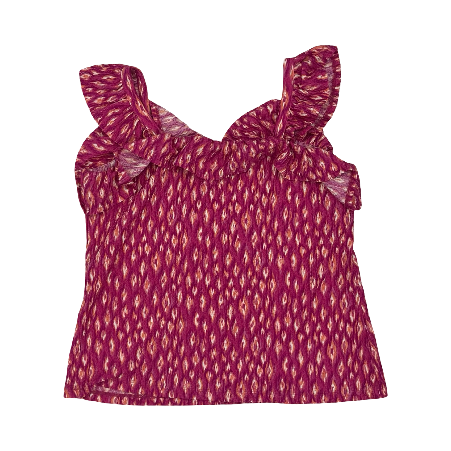 Blouse Sleeveless By Loft In Orange & Pink, Size:Xl