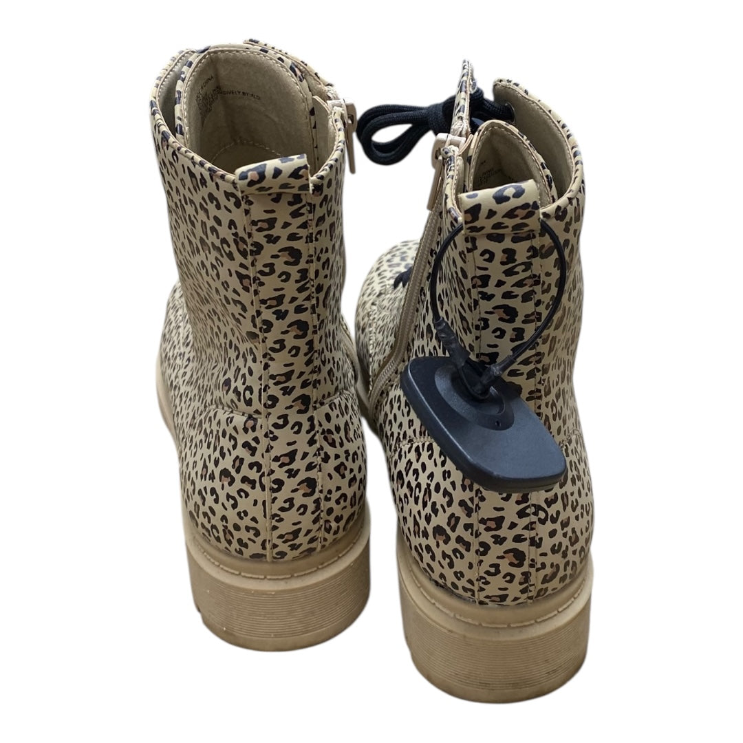 Boots Ankle Flats By Serra In Animal Print, Size:9