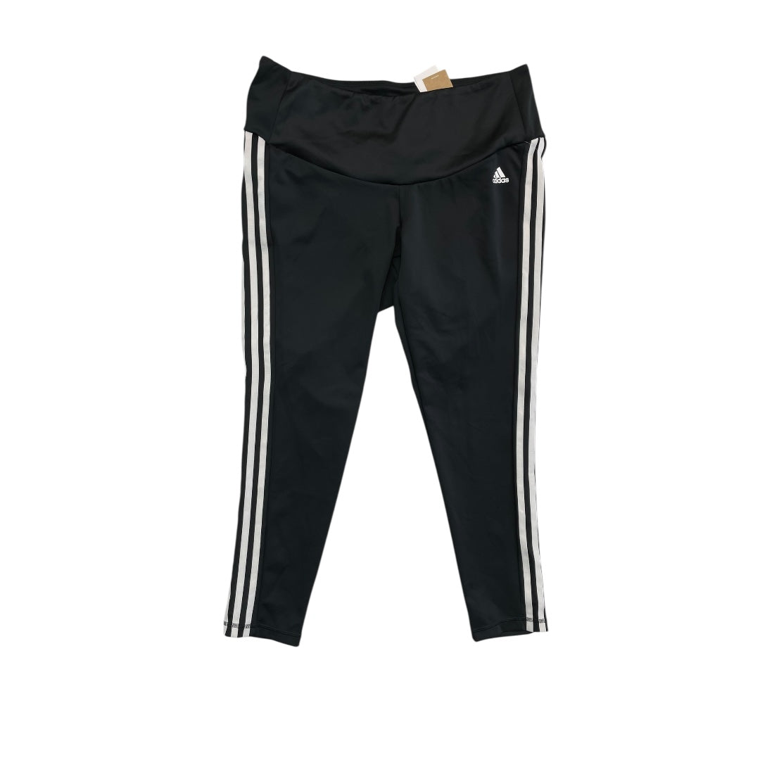 Athletic Leggings By Adidas In Black, Size:2X