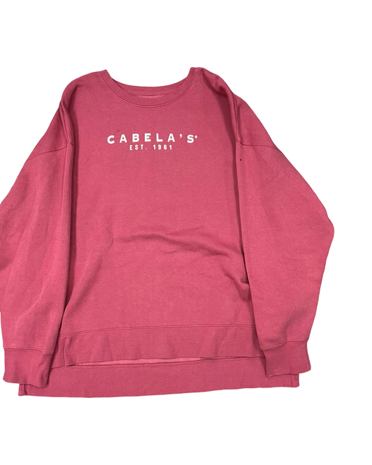 Sweatshirt Crewneck By Cabelas In Pink, Size:Xl