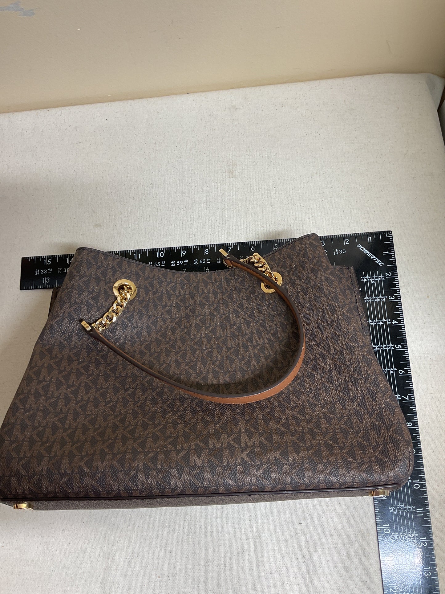 Handbag Designer By Michael Kors In Brown, Size:Medium