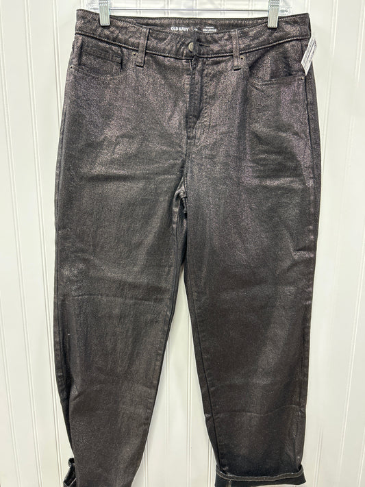 Jeans Straight By Old Navy In Black Denim, Size:10