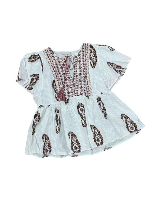 Top Ss By Knox Rose In Pink & White, Size:L
