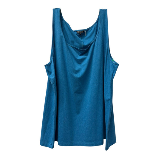 Top Sleeveless By Nic + Zoe In Blue, Size:3X