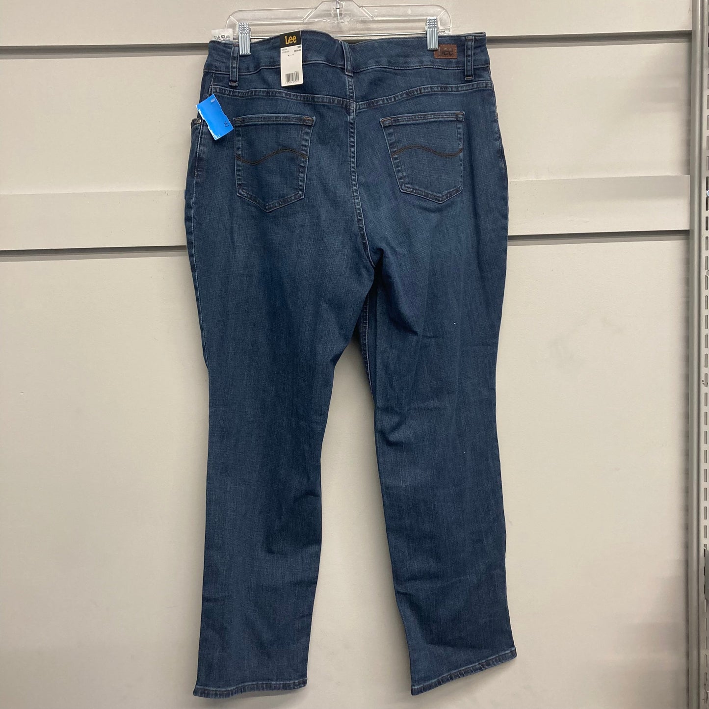 Jeans Flared By Lee In Blue Denim, Size:18