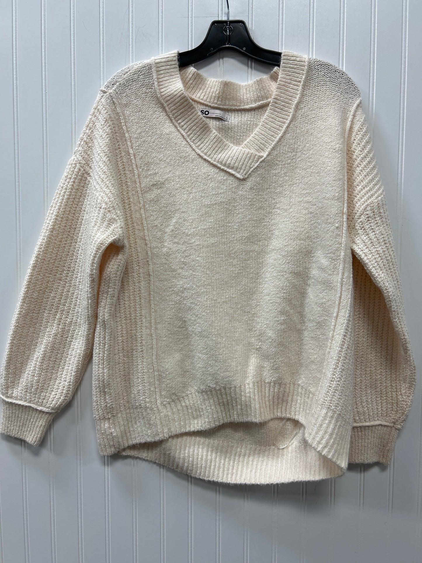 Sweater By So In Cream, Size:L