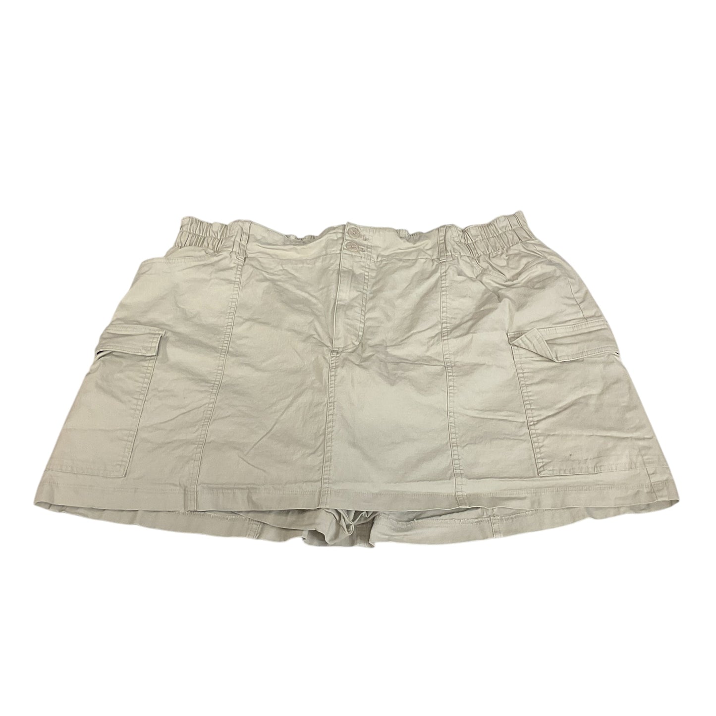 Skort By Ava & Viv In Beige, Size:3X