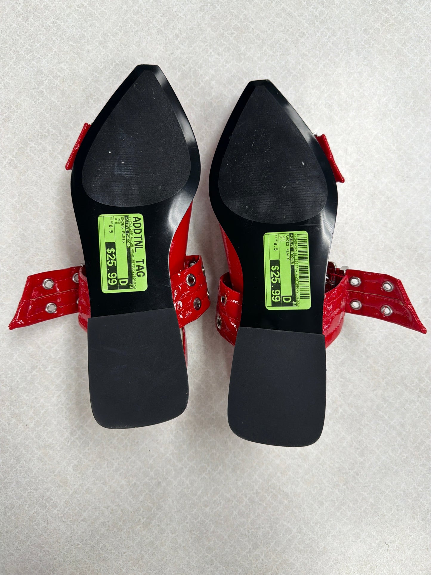 Shoes Flats By Steve Madden In Red, Size:8.5