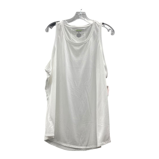 Athletic Tank Top By Tek Gear In White, Size:2X