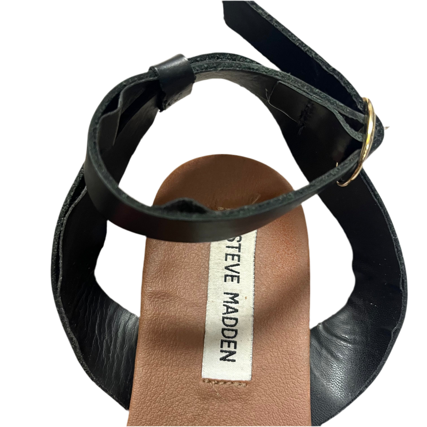 Sandals Flats By Steve Madden In Black & Brown, Size: 8.5