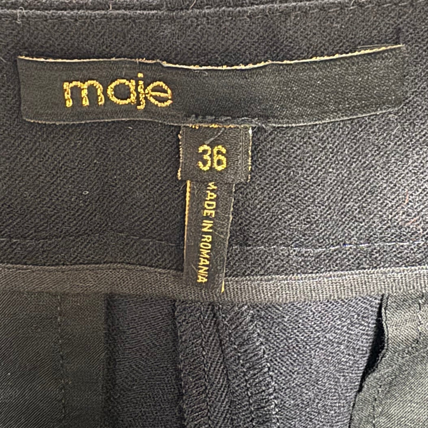 Wool Dress Pants By Maje In Black, Size: S/ Fr 36