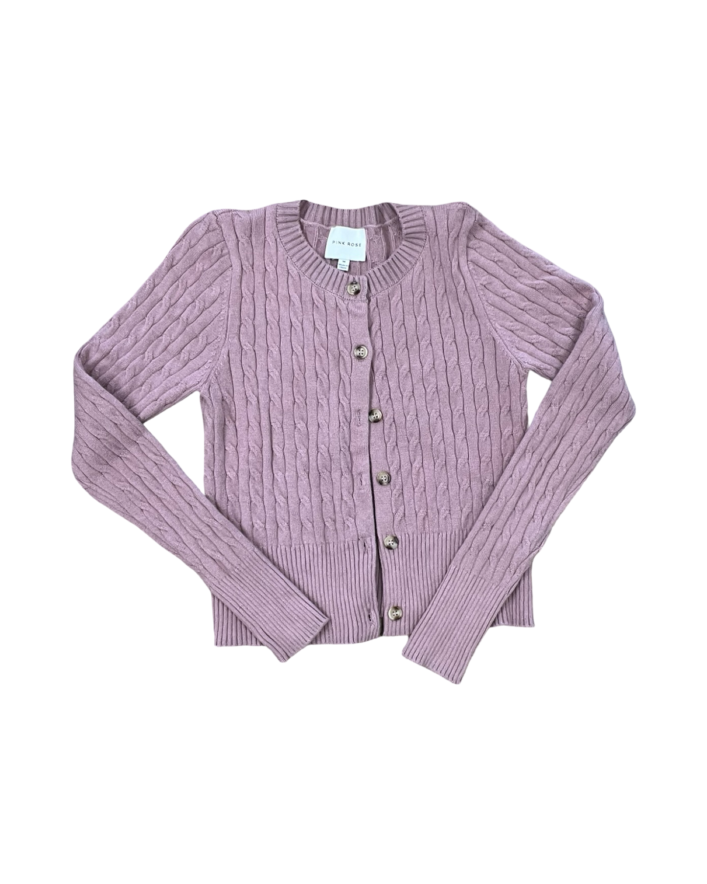 Sweater Cardigan By Pink Rose In Pink, Size:M