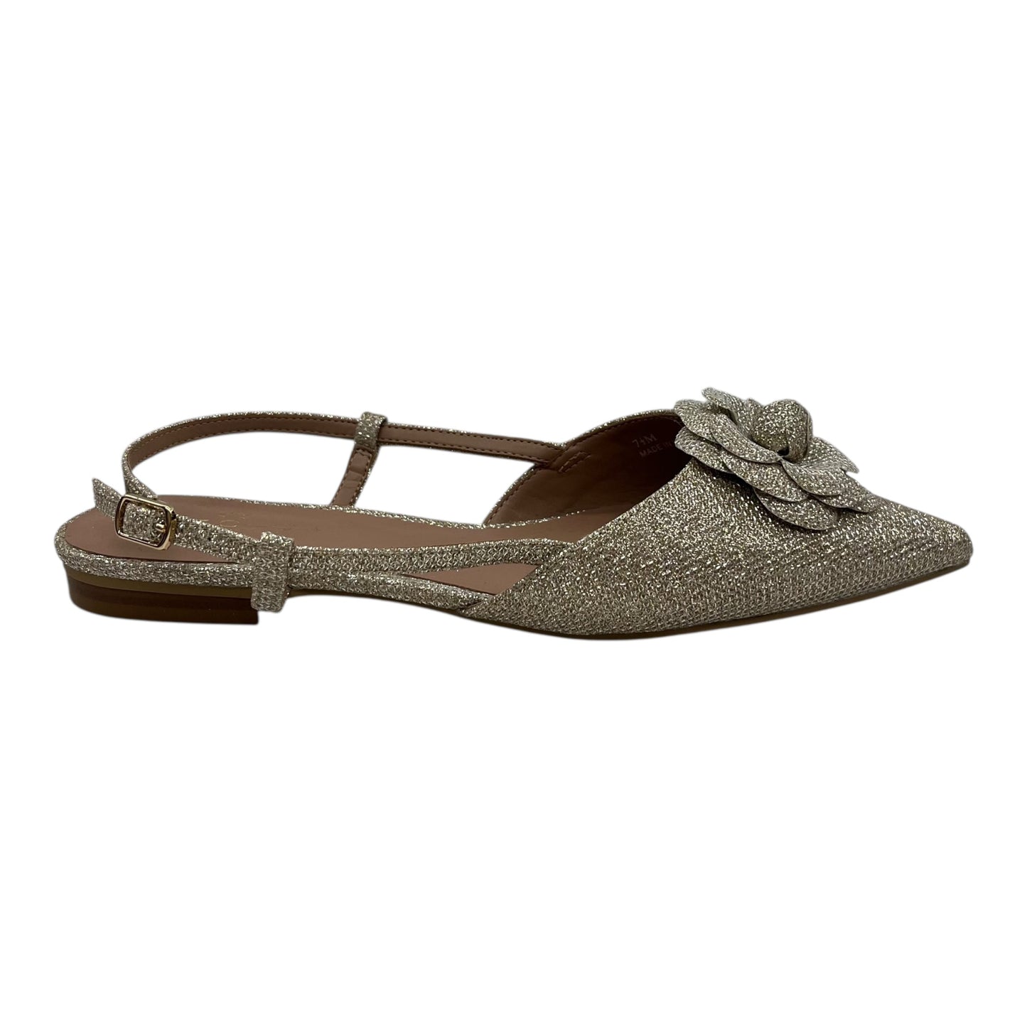 Shoes Flats By Linea Paolo In Gold, Size:7.5