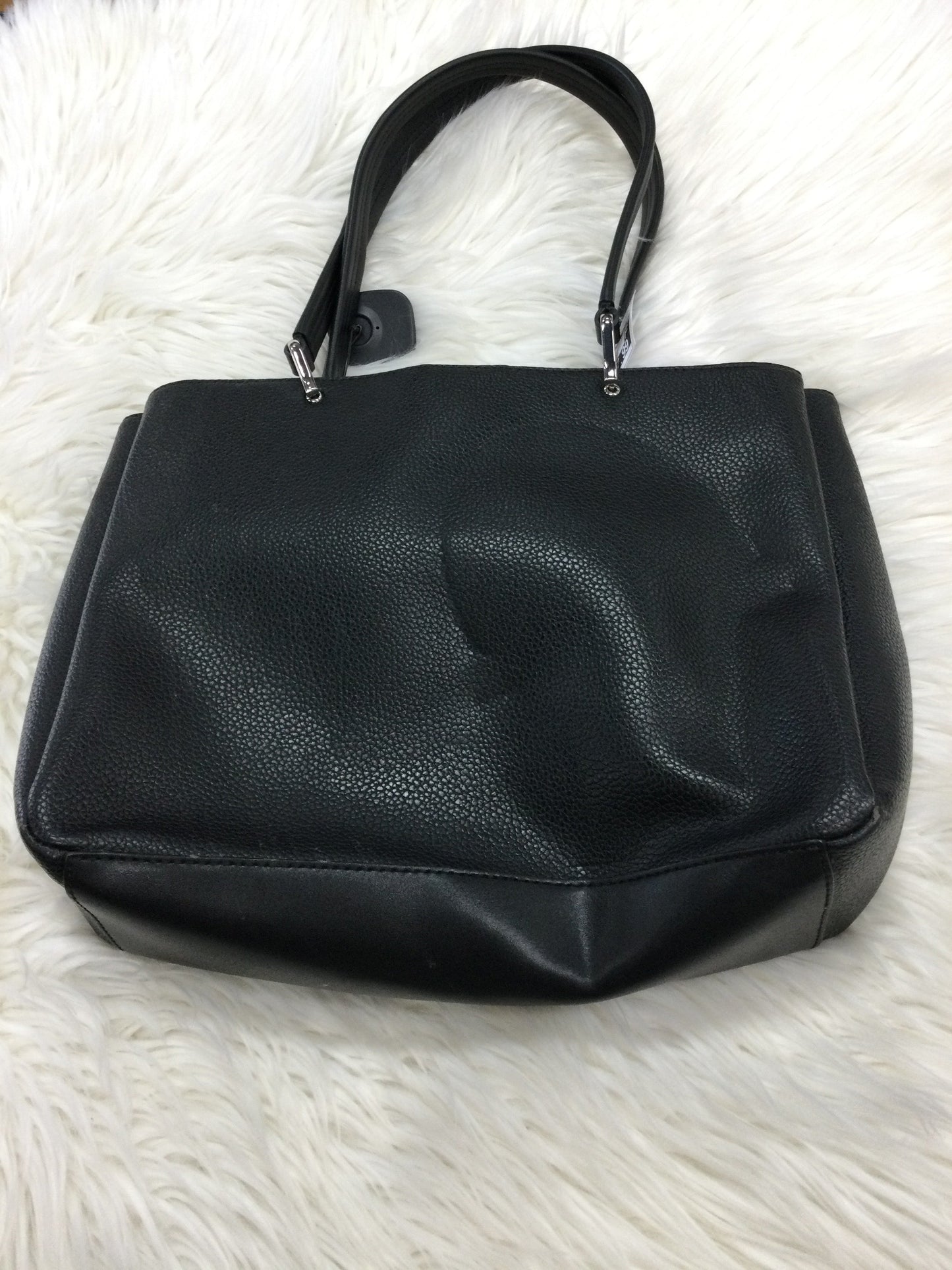 Handbag Leather By Calvin Klein In Black, Size:Large