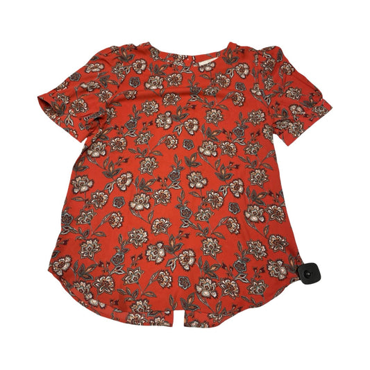 Top Ss By Loft In Orange, Size:Xs