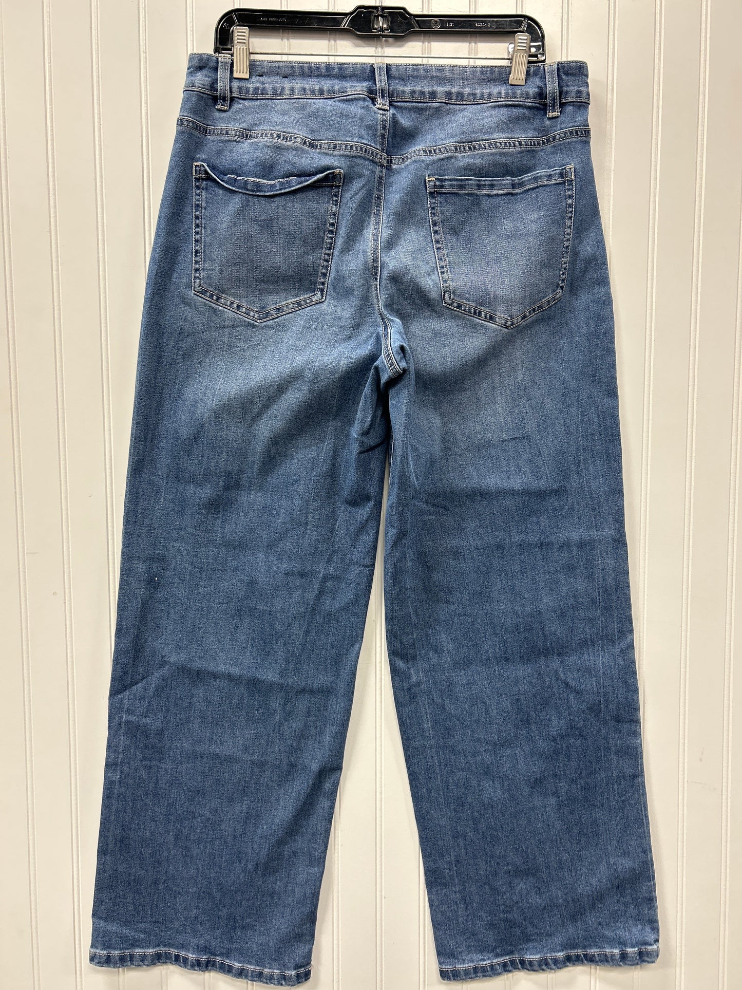 Jeans Wide Leg By D Jeans In Blue Denim, Size:12