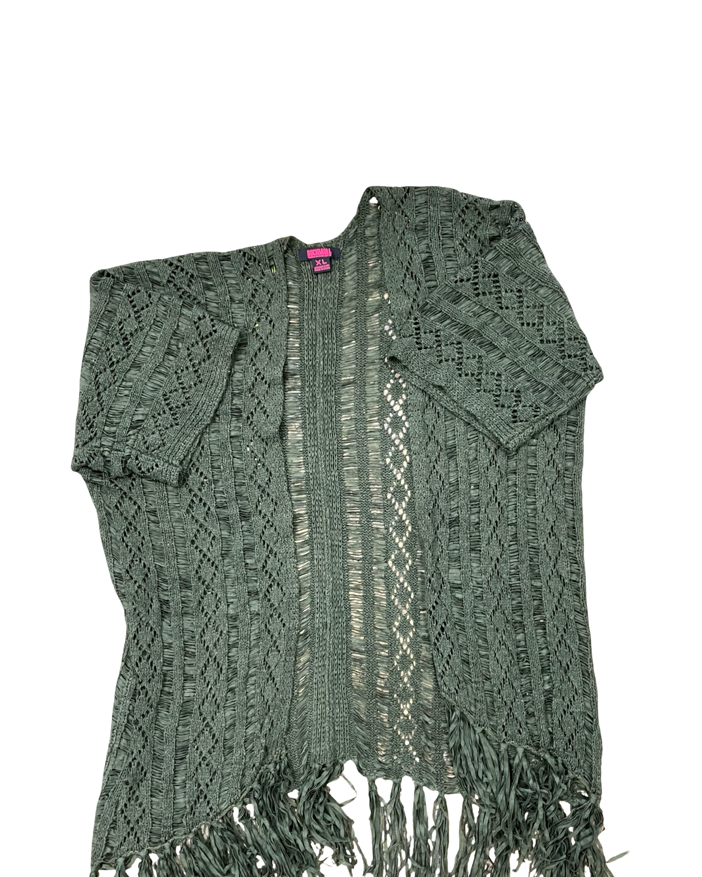 Cardigan By Rock & Roll In Green, Size:Xl
