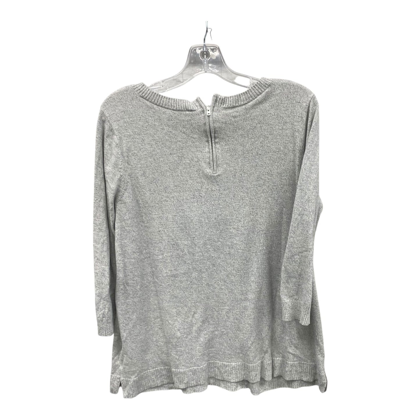 Top 3/4 Sleeve By Talbots In Grey, Size:Xl