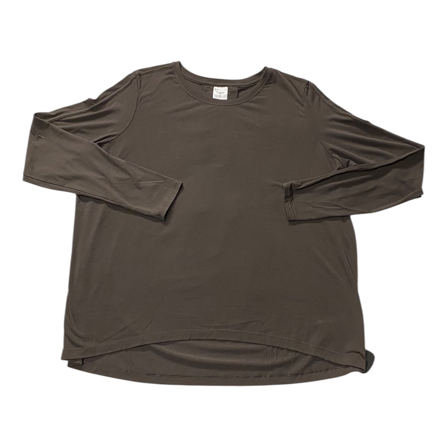 Athletic Top Ls Crewneck By Athleta In Brown, Size:S