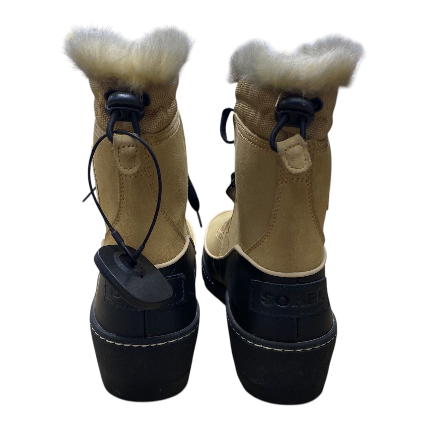 Boots Designer By Sorel In Black & Brown, Size:10.5