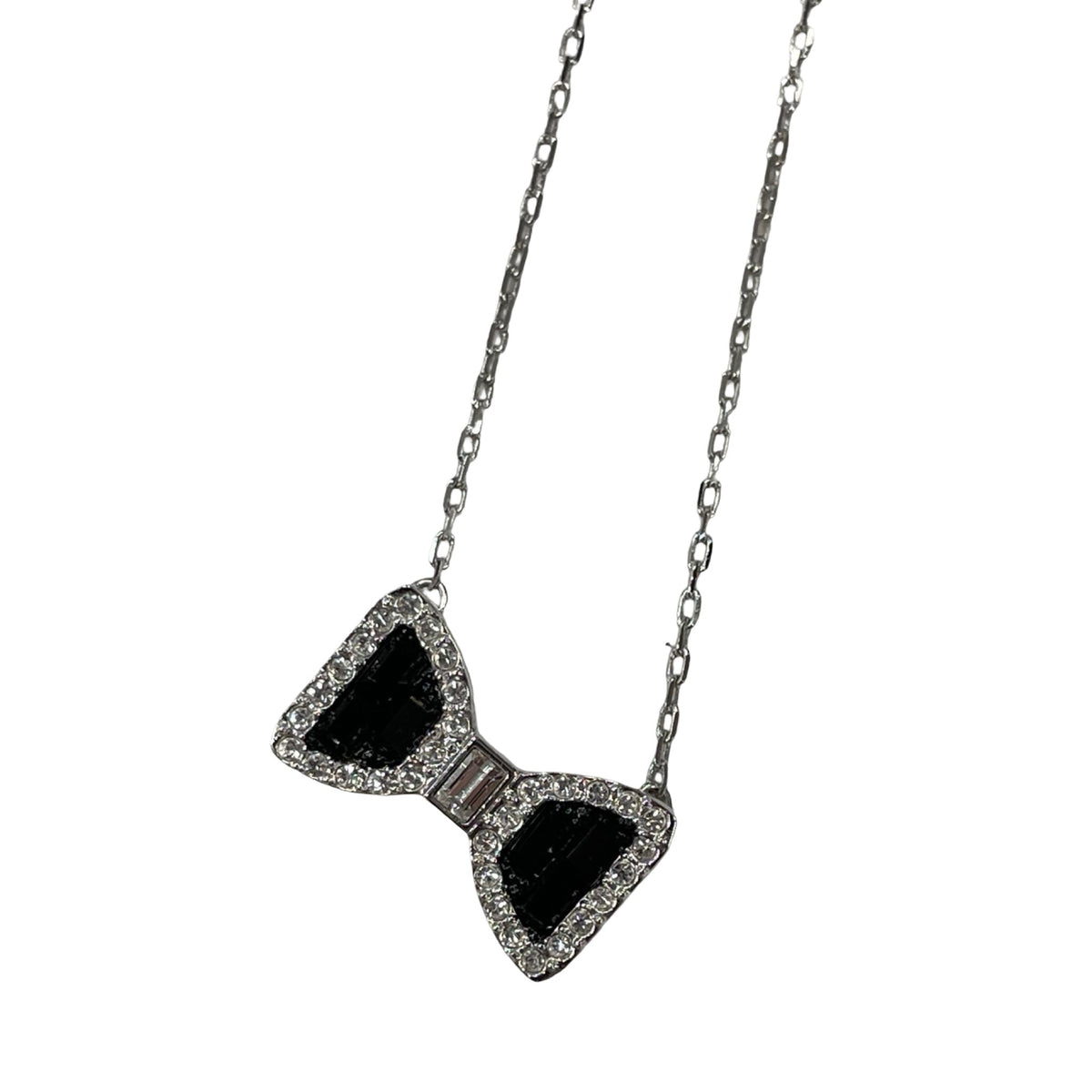 Necklace Designer By Swarovski In Black & Silver