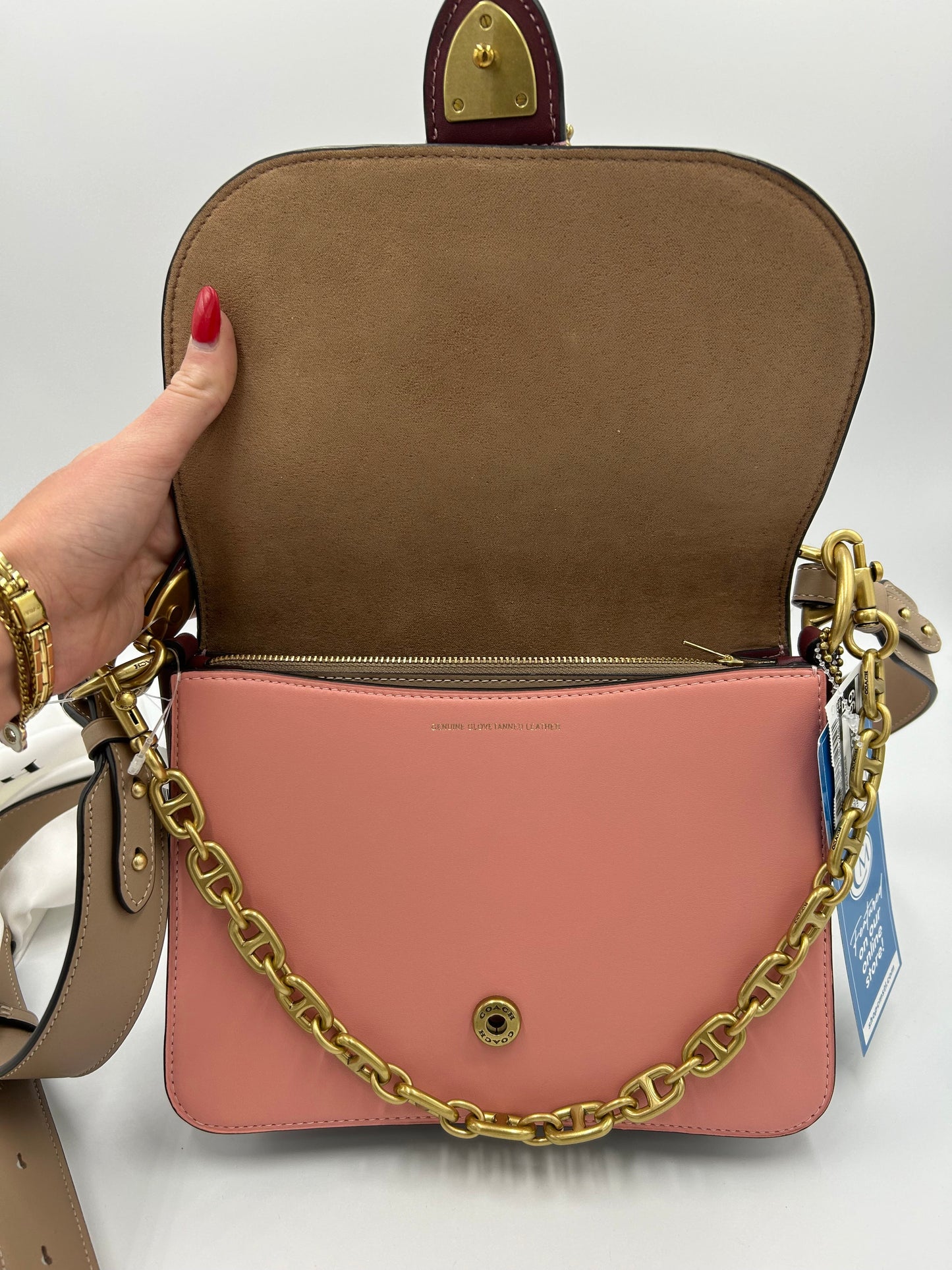 New! Coach Colorblock Beat Designer Saddle Bag