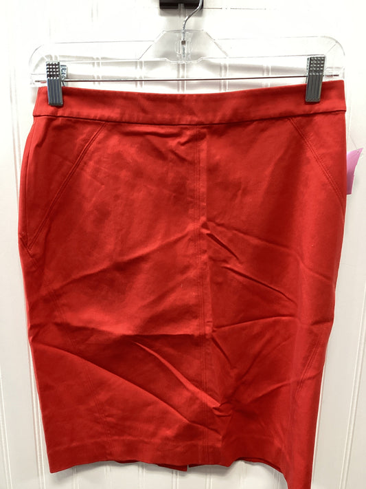 Skirt Midi By Ann Taylor In Red, Size:4P