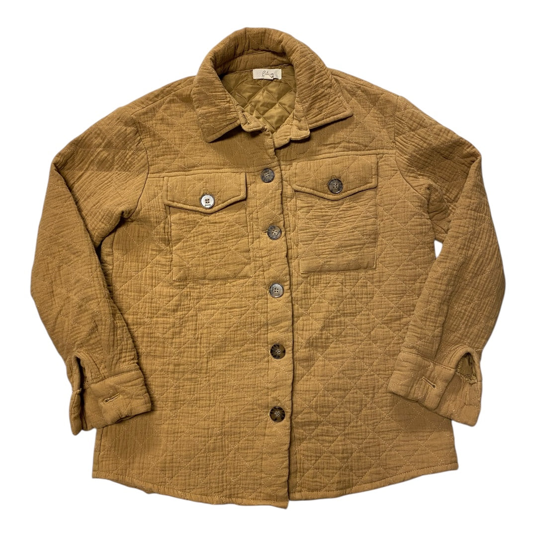 Blazer By Elan In Gold, Size:S