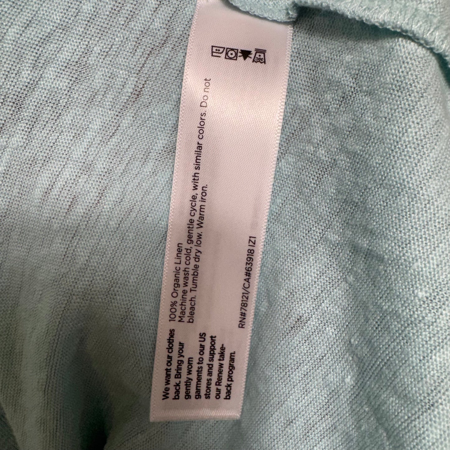 Organic Linen Jersey Crew Neck Top By Eileen Fisher In Aqua, Size: M