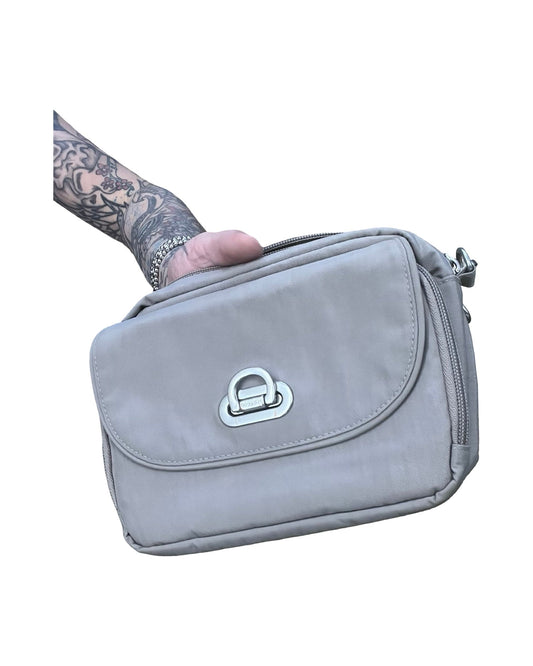Crossbody By Baggallini In Silver, Size:Small