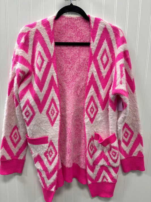 Sweater Cardigan By Cmc In Pink, Size:S
