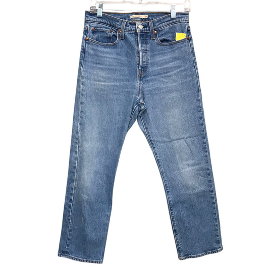 Jeans Straight By Levis In Blue Denim, Size:6