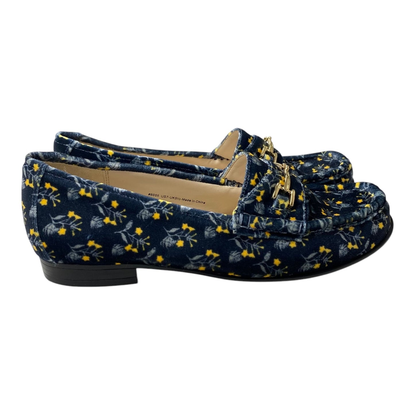 Shoes Flats By Cabi In Blue & Yellow, Size:7